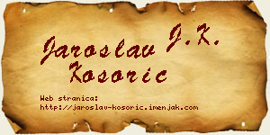Jaroslav Kosorić vizit kartica